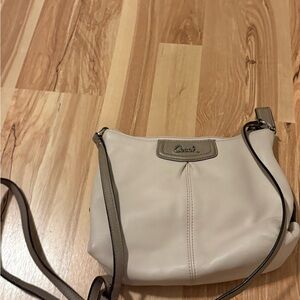 Coach Cream and Gray Crossbody Bag